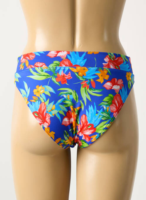 Bas de maillot de bain imprimé tie and dye culotte bleu FREYA femme