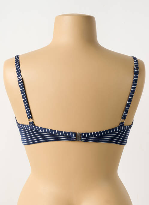 Haut de maillot de bain stretch haut soutien-gorge emboitant bleu LIVIA femme