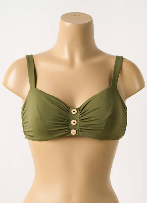 Haut de maillot de bain vert LIVIA pour femme