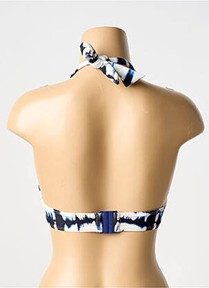 Haut de maillot de bain bretelles élastiquées haut soutien-gorge push-up bleu AUBADE femme