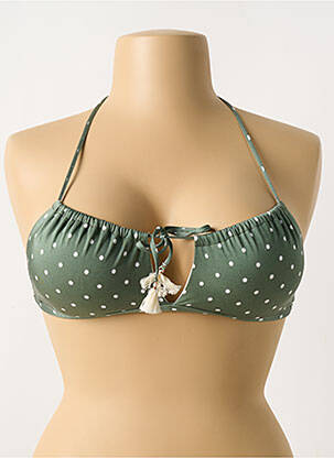 Haut de maillot de bain stretch haut soutien-gorge avec mousse de rembourrage amovible vert WATERCULT femme