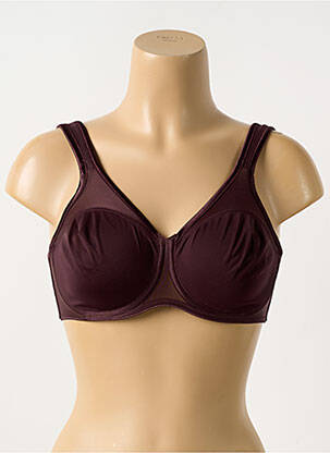 Soutien-gorge effet matière satinée haut soutien-gorge emboitant marron TRIUMPH femme