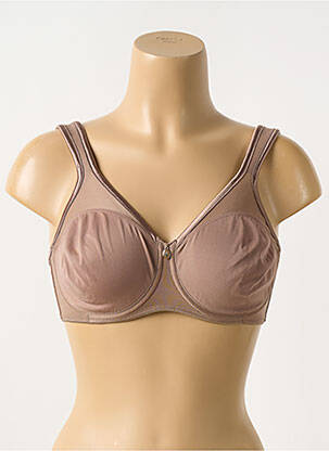 Soutien-gorge effet matière satinée haut soutien-gorge emboitant marron TRIUMPH femme