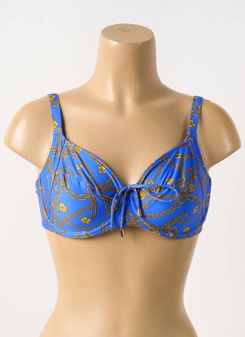 Haut de maillot de bain stretch haut soutien-gorge emboitant bleu PRIMA DONNA femme