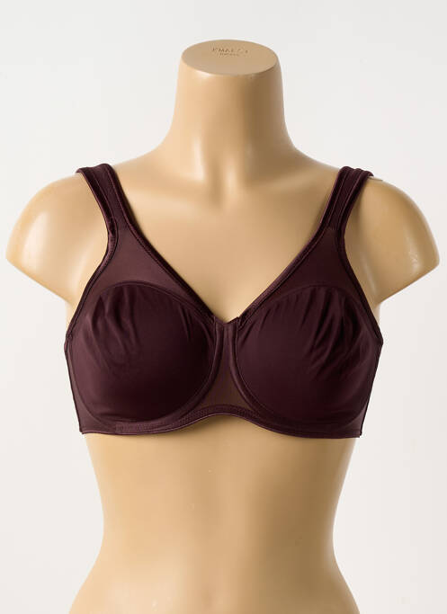 Soutien-gorge effet matière satinée haut soutien-gorge emboitant marron TRIUMPH femme