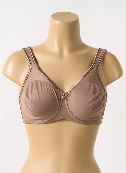 Soutien-gorge effet matière satinée haut soutien-gorge emboitant marron TRIUMPH femme