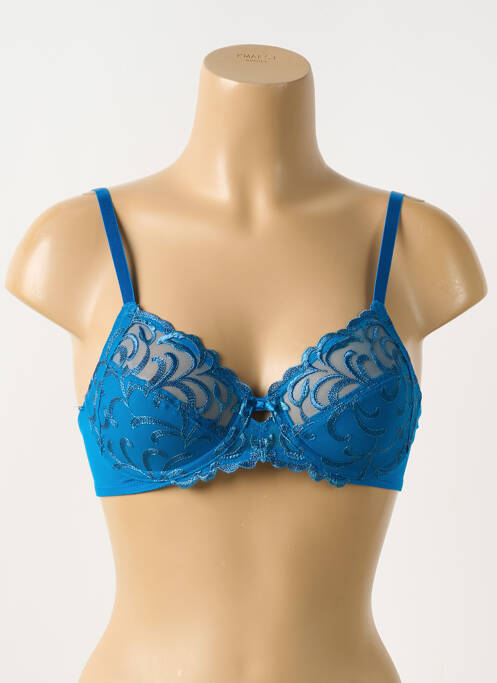 Soutien-gorge effet matière satinée haut soutien-gorge emboitant bleu TRIUMPH femme
