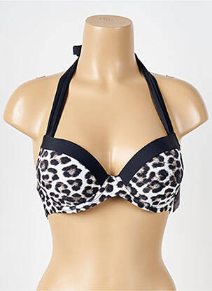 Haut de maillot de bain bretelles élastiquées haut soutien-gorge push-up noir AUBADE femme