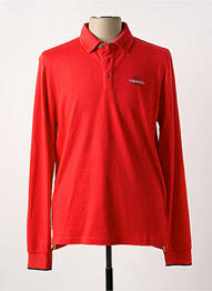 Polo manches longues manches longues rouge N.Z.A NEW ZEALAND homme