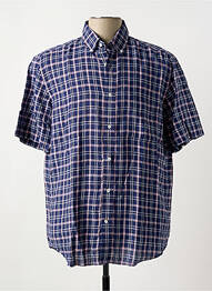 Chemise manches courtes poches bleu EDEN PARK homme
