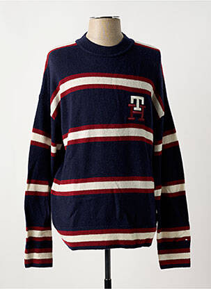 Pull stretch manches longues bleu TOMMY HILFIGER homme