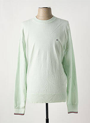 Pull stretch manches longues vert TOMMY HILFIGER homme