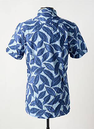 Chemise manches courtes coupe cintrée bleu N.Z.A NEW ZEALAND homme