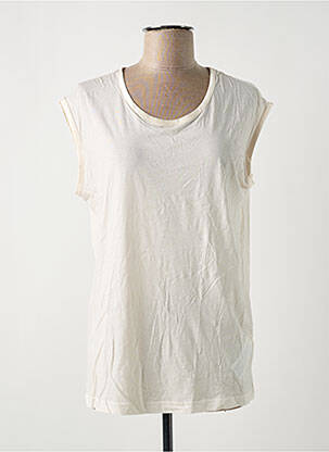 Débardeur stretch sans manche beige TOMMY HILFIGER femme