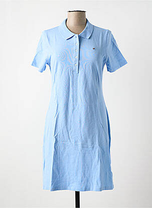Robe mi-longue manches courtes manches courtes bleu TOMMY HILFIGER femme