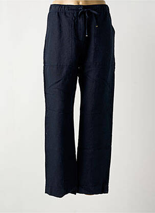 Pantalon droit fermeture zippée sous rabat boutonné taille normale bleu TOMMY HILFIGER femme