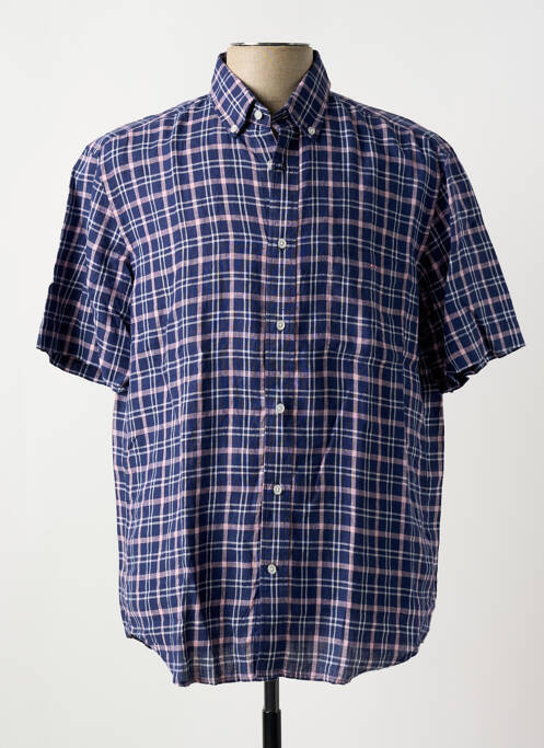 Chemise manches courtes poches bleu EDEN PARK homme