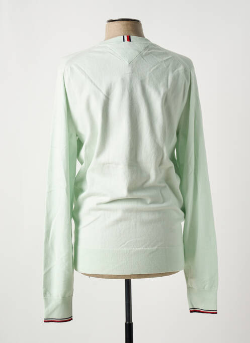 Pull stretch manches longues vert TOMMY HILFIGER homme
