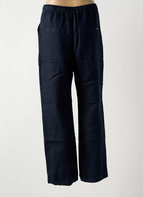 Pantalon droit fermeture zippée sous rabat boutonné taille normale bleu TOMMY HILFIGER femme