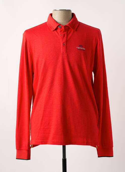 Polo rouge N.Z.A NEW ZEALAND pour homme