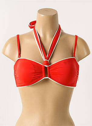 Haut de maillot de bain stretch haut soutien-gorge avec mousse de rembourrage amovible rouge AUBADE femme