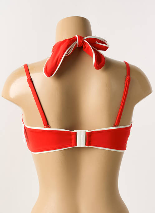 Haut de maillot de bain stretch haut soutien-gorge avec mousse de rembourrage amovible rouge AUBADE femme