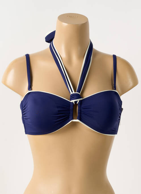 Haut de maillot de bain stretch haut soutien-gorge avec mousse de rembourrage amovible bleu AUBADE femme