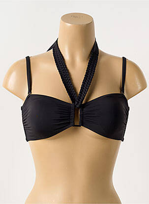 Haut de maillot de bain stretch haut soutien-gorge avec mousse de rembourrage amovible noir AUBADE femme