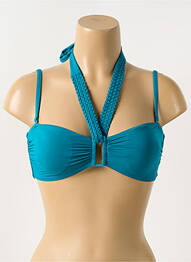 Haut de maillot de bain stretch haut soutien-gorge avec mousse de rembourrage amovible bleu AUBADE femme
