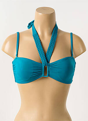 Haut de maillot de bain stretch haut soutien-gorge avec mousse de rembourrage amovible bleu AUBADE femme
