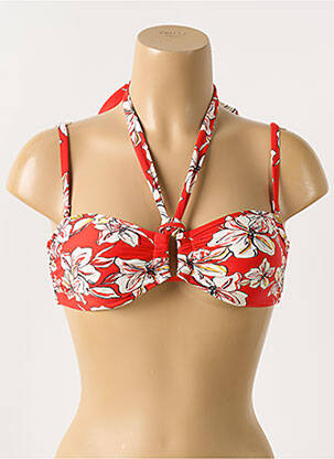 Haut de maillot de bain stretch haut soutien-gorge avec mousse de rembourrage amovible rouge AUBADE femme