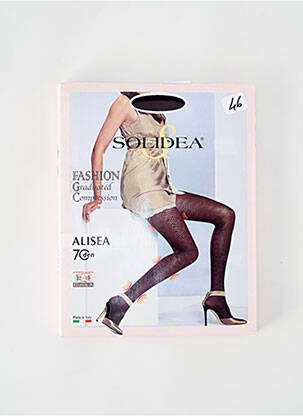 Collants imprimé fantaisie violet SOLIDEA femme