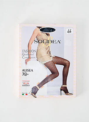 Collants imprimé fantaisie bleu SOLIDEA femme