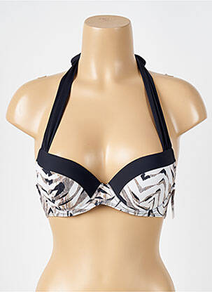 Haut de maillot de bain bretelles élastiquées haut soutien-gorge balconnet noir AUBADE femme