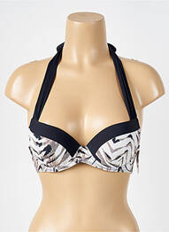 Haut de maillot de bain bretelles élastiquées haut soutien-gorge balconnet noir AUBADE femme