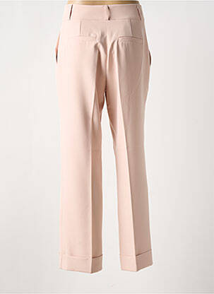 Pantalon droit tissage crêpe taille haute rose LES ACOLYTES femme