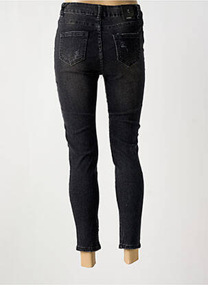 Jeans skinny effet usé délavé taille haute noir JEANS WEAR femme
