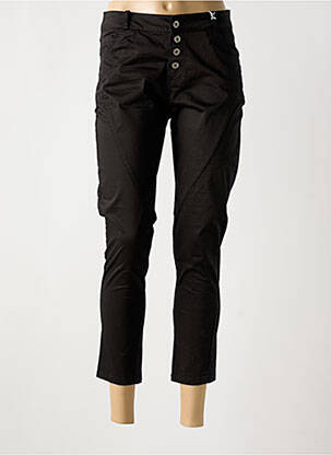 Pantalon 7/8 tissage popeline taille normale vert NEW COLLECTION femme