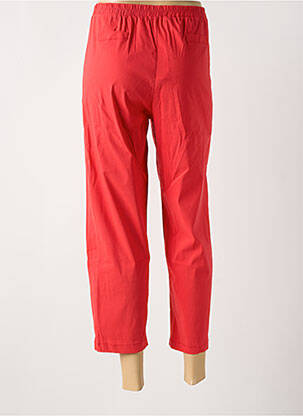 Pantalon 7/8 tissage popeline taille normale rouge KAKIE femme