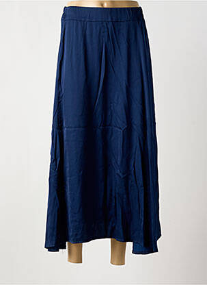 Jupe longue coupe fluide bleu GIOYA & CO femme