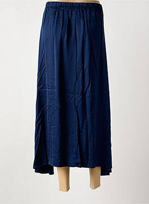 Jupe longue coupe fluide bleu GIOYA & CO femme