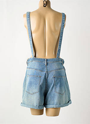 Short fermeture zippée sous rabat boutonné taille normale bleu AROMA femme