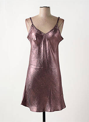 Robe courte coupe cintrée fines bretelles violet FILLANDISES femme