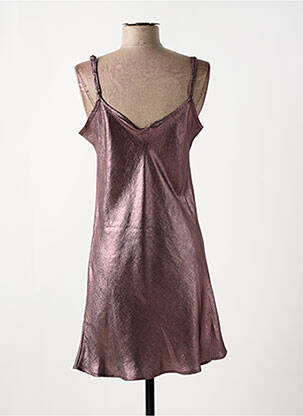 Robe courte coupe cintrée fines bretelles violet FILLANDISES femme