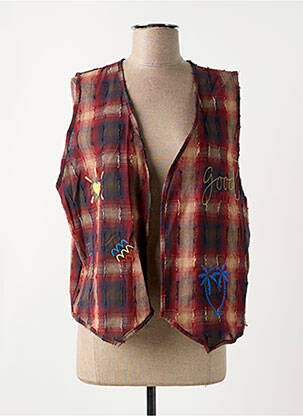 Gilet sans manche coupe cintrée rouge JOHANNA PARIS femme