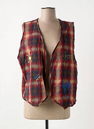 Gilet sans manche coupe cintrée rouge JOHANNA PARIS femme