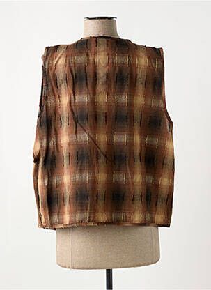 Gilet sans manche coupe cintrée marron JOHANNA PARIS femme