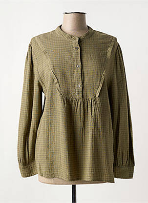 Blouse col rond manches longues vert JOHANNA PARIS femme