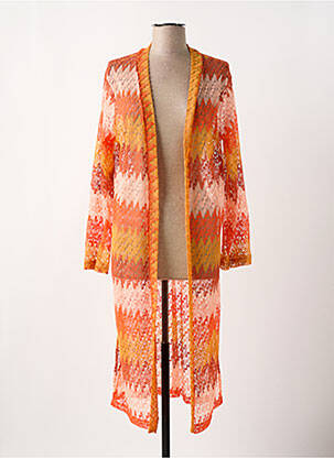 Gilet manches longues orange SCARLET ROOS pour femme