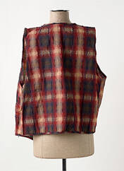 Gilet sans manche rouge JOHANNA PARIS pour femme seconde vue